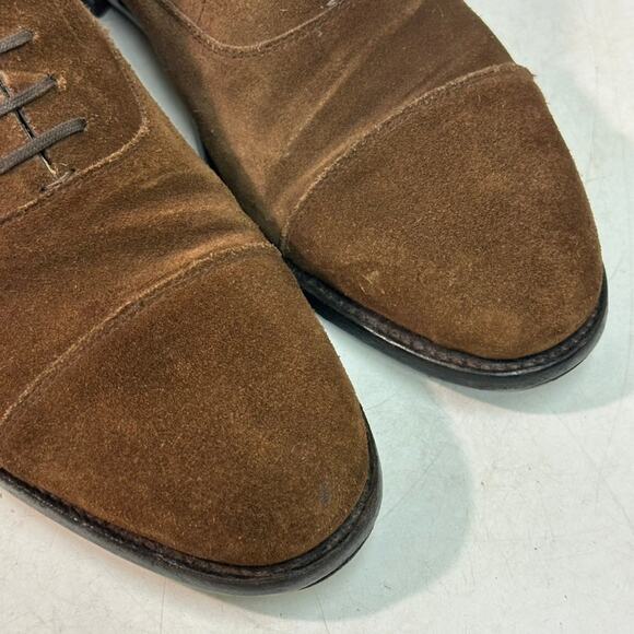 NEW HEELS Morjas The Oxford Snuff Suede Cap Toe Handmade in Spain US 11.5 - Picture 8 of 13